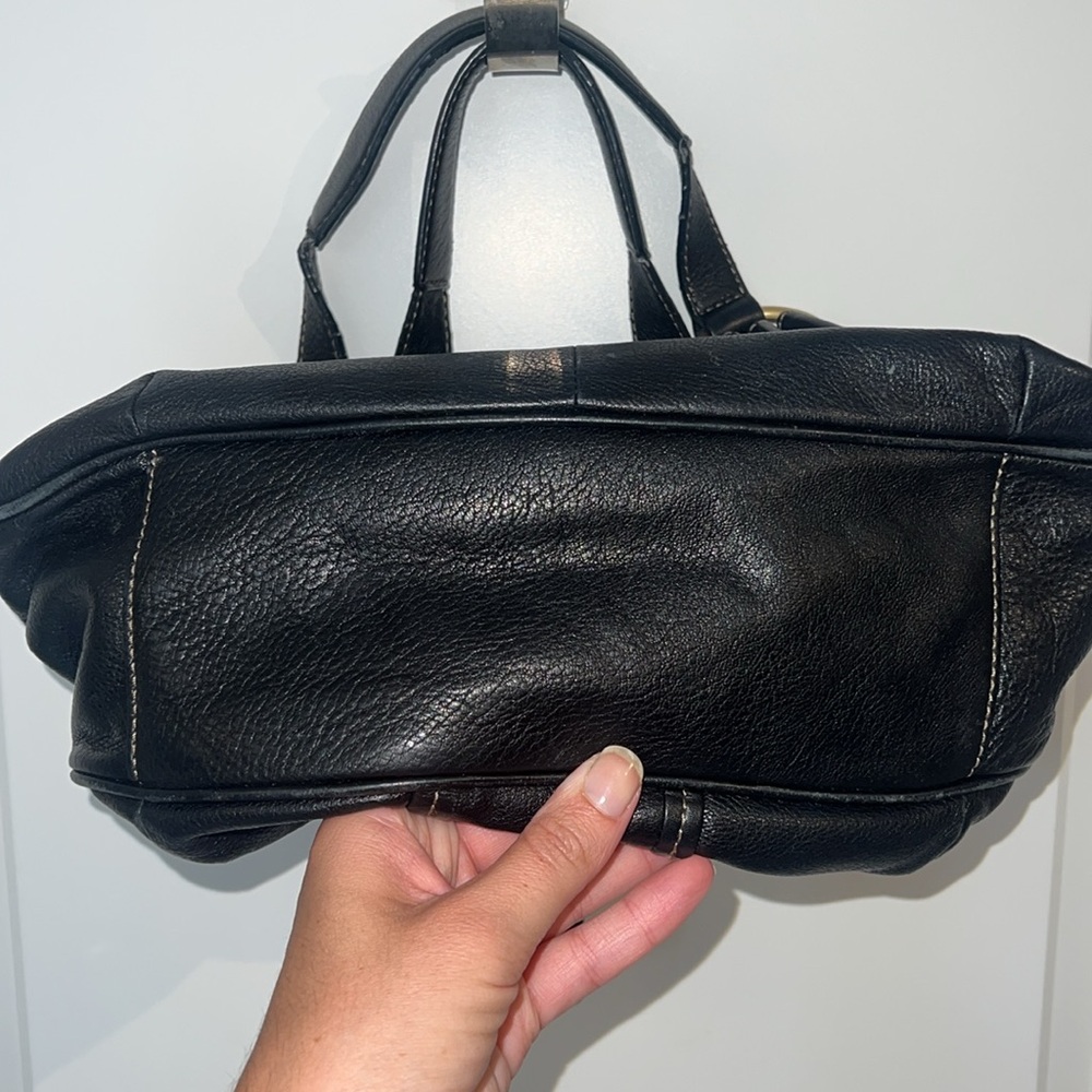 Juicy Couture Vintage Black Leather Small Satchel Handbag - Picture 8 of 17
